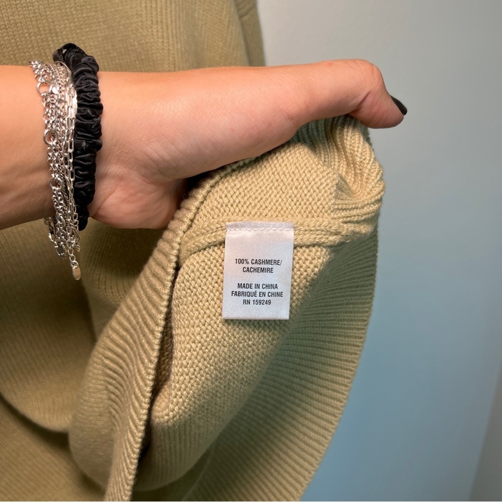 Crewneck Pullover Sweater in Light Olive TWP - Picture 7 of 8